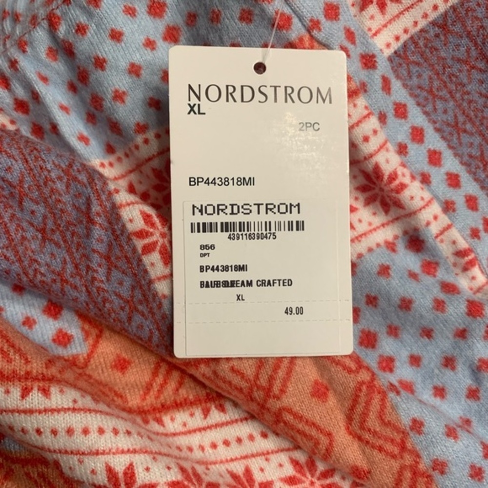 BP Nordstrom Sleep Shorts Patchwork Holiday Print Size XL - Picture 4 of 5